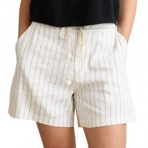 NEW NOT MONDAY kendall short in ivory stripe
